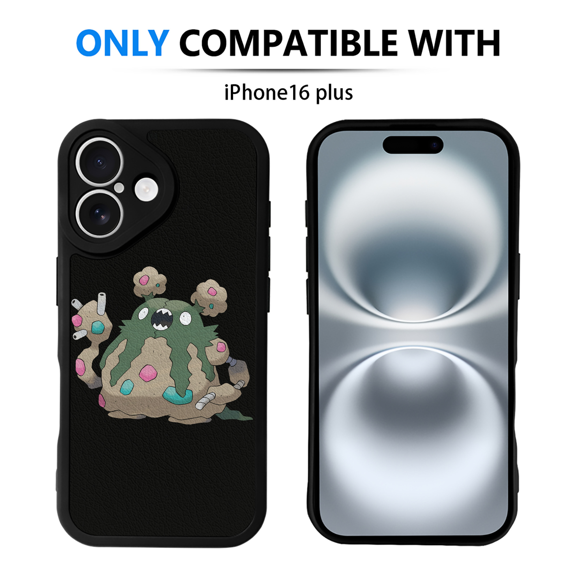 （画像用） ポケットモンスター Pokémon 【iPhone 16シリーズ対応】シリコンスマホケース（レザー調） 材質：シリコン